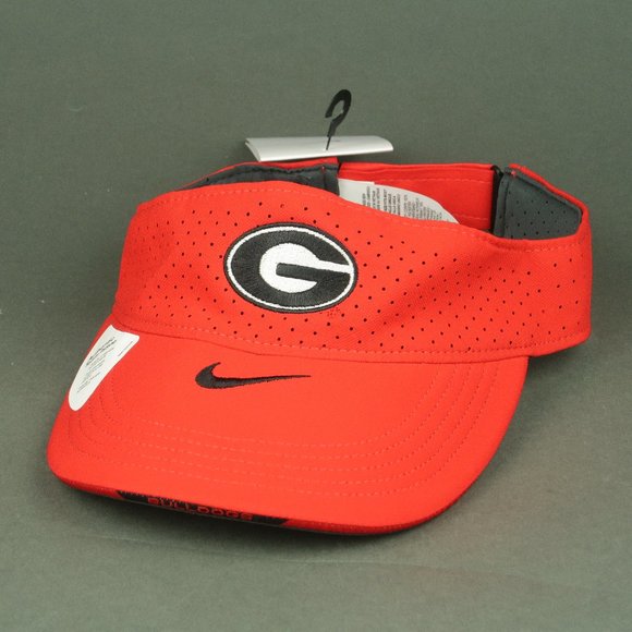 Nike Other - Nike Featherlight Team Issue UGA Georgia Bulldogs Adjustable Visor in Red OS